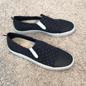 ED Ellen Degeneres navy slip-on sneakers